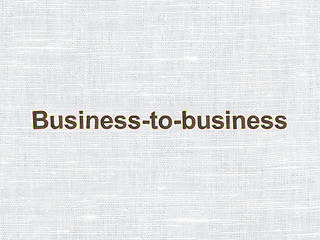 Image showing Finance concept: Business-to-business on fabric texture background