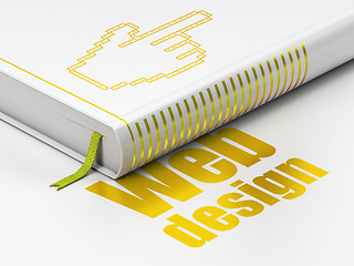 Image showing Webdesign concept: book Mouse Cursor, Web Design on white background