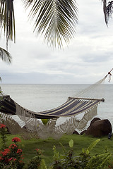 Image showing hammock by the sea