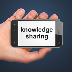 Image showing Education concept: Knowledge Sharing on smartphone