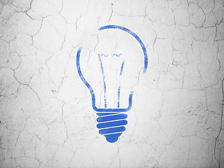 Image showing Business concept: Light Bulb on wall background