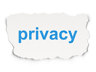 Image showing Security concept: Privacy on Paper background