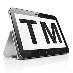 Image showing Law concept: Trademark on tablet pc computer