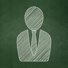 Image showing Law concept: Business Man on chalkboard background