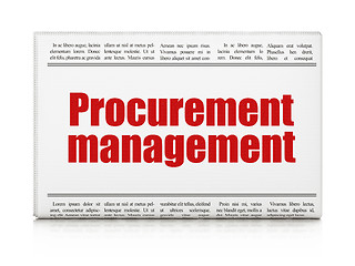 Image showing Business concept: newspaper headline Procurement Management