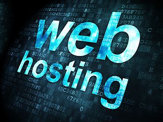 Image showing Web Hosting on digital background