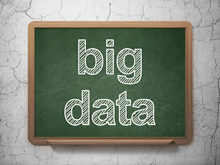 Image showing Data concept: Big Data on chalkboard background