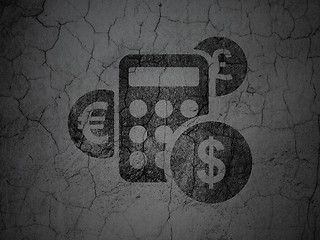Image showing Business concept: Calculator on grunge wall background