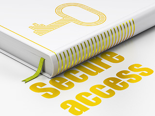 Image showing Protection concept: book Key, Secure Access on white background