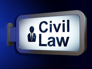 Image showing Civil Law and Business Man on billboard background