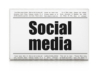 Image showing Network concept: newspaper headline Social Media