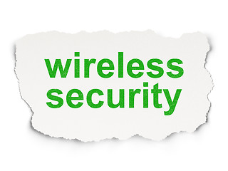 Image showing Protection concept: Wireless Security on Paper background