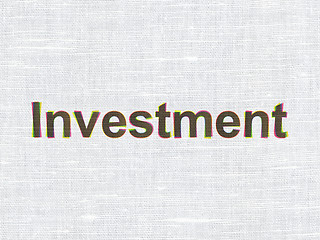 Image showing Finance concept: Investment on fabric texture background