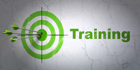 Image showing Education concept: target and Training on wall background