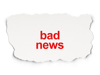 Image showing Bad News on Paper background