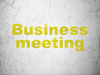 Image showing Finance concept: Business Meeting on wall background