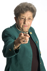 Image showing serious senior woman