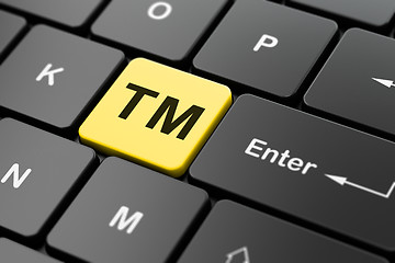 Image showing Law concept: Trademark on computer keyboard background