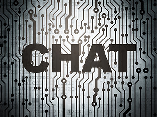 Image showing Web development concept: circuit board with Chat