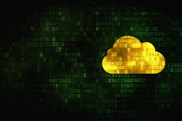 Image showing Technology concept: Cloud on digital background