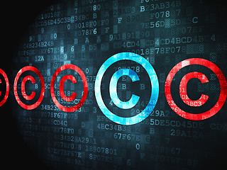 Image showing Law concept: Copyright on digital background