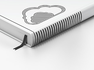 Image showing Closed book, Cloud on white background