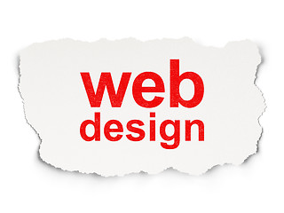 Image showing Webdevelopment concept: Web Design on Paper background