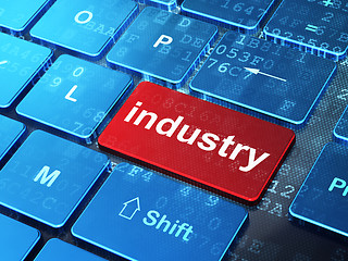 Image showing Finance concept: Industry on computer keyboard background