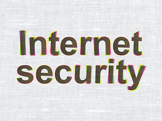 Image showing Privacy concept: Internet Security on fabric texture background