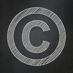 Image showing Law concept: Copyright on chalkboard background