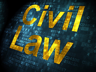 Image showing Civil Law on digital background