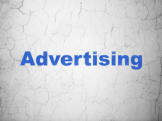 Image showing Advertising concept: Advertising on wall background