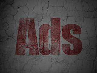 Image showing Advertising concept: Ads on grunge wall background