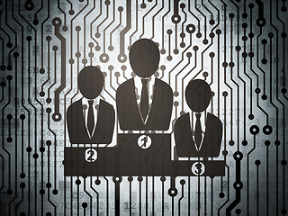 Image showing News concept: circuit board with Business Team