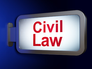 Image showing Civil Law on billboard background