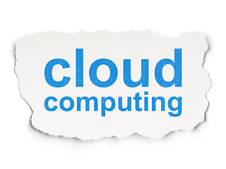 Image showing Networking concept: Cloud Computing on Paper background