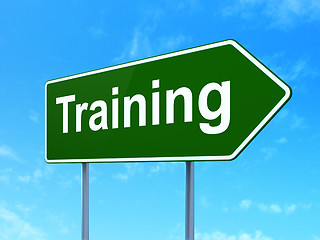 Image showing Education concept: Training on road sign background