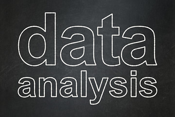 Image showing Information concept: Data Analysis on chalkboard background