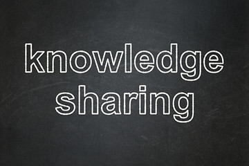 Image showing Education concept: Knowledge Sharing on chalkboard background