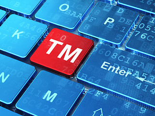 Image showing Law concept: Trademark on computer keyboard background