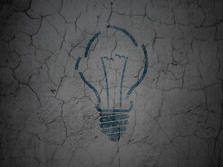 Image showing Finance concept: Light Bulb on grunge wall background