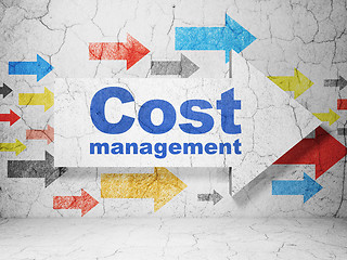 Image showing Finance concept: arrow with Cost Management on grunge wall background