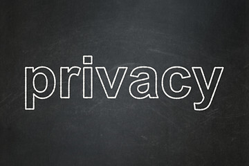 Image showing Safety concept: Privacy on chalkboard background