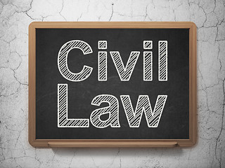 Image showing Civil Law on chalkboard background