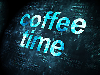 Image showing Coffee Time on digital background