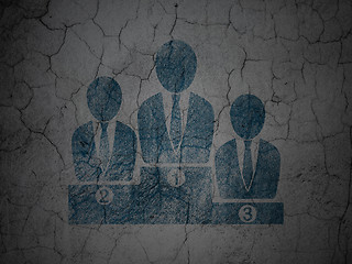 Image showing News concept: Business Team on grunge wall background