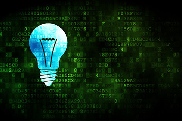 Image showing Business concept: Light Bulb on digital background