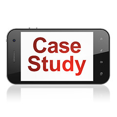 Image showing Education concept: Case Study on smartphone