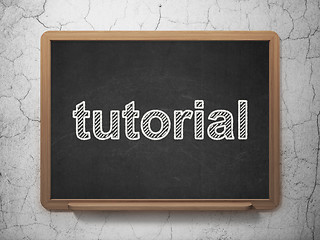 Image showing Education concept: Tutorial on chalkboard background