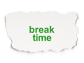 Image showing Break Time on Paper background